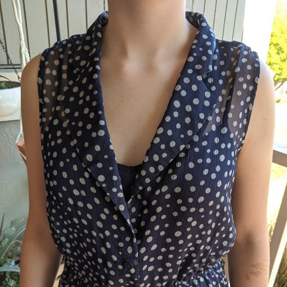Love 21 Forever 21 Polka Dot Shirt Dress, Sz. S - Picture 4 of 4
